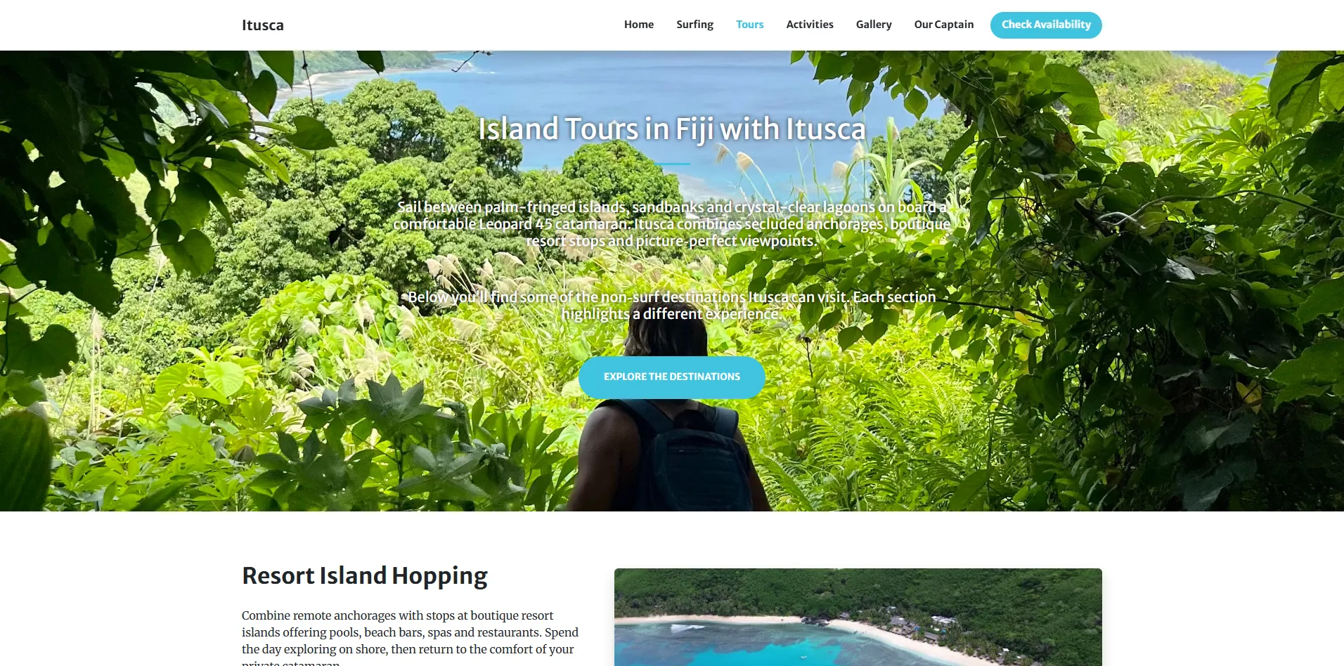 Tours section of the Itusca site
